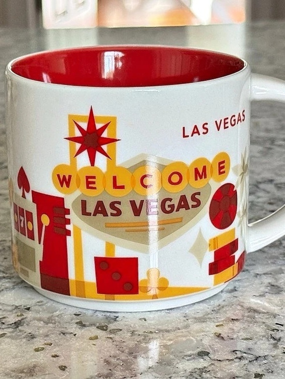 Starbucks You Are Here Las Vegas mug Las Vegas Mug White & Red Like New